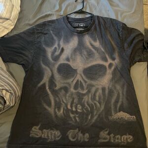 Travis Scott Black Skull Graphic Tee